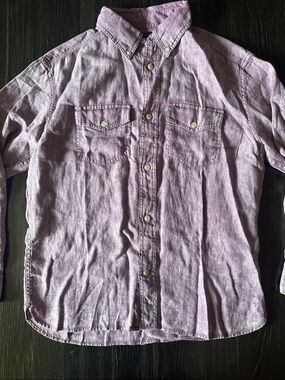 GAP Lavender Button-Down Shirt with Chest Pockets